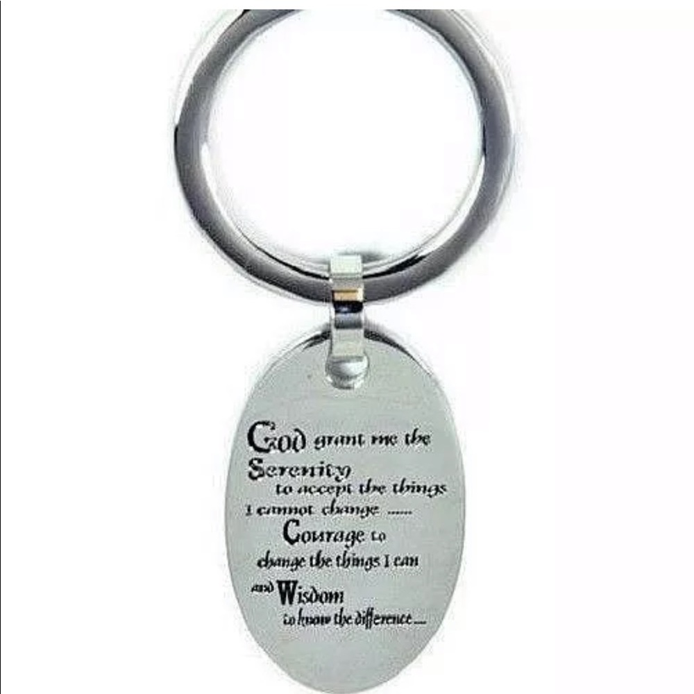 Serenity Prayer Stainless Steel Keychain